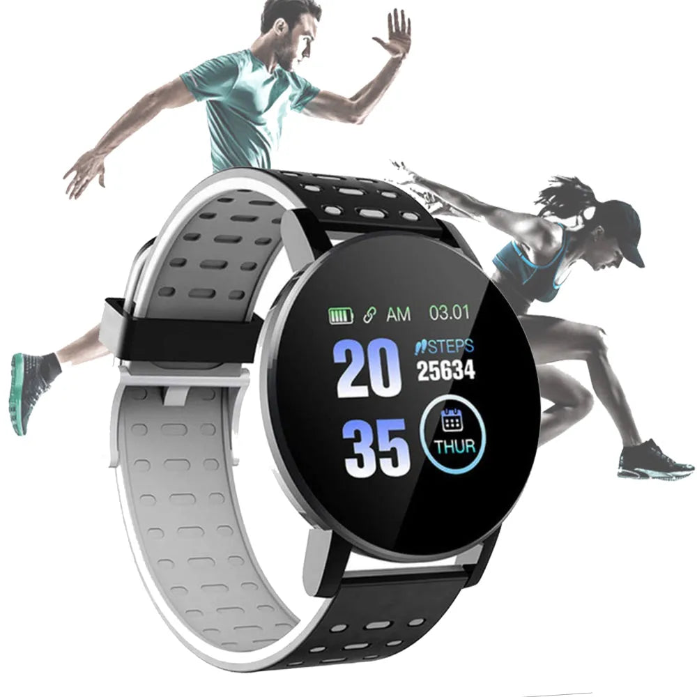 Vibe Geeks Bluetooth Smartwatch Blood Pressure Monitor Unisex and Fitness Tracker- USB Charging-1