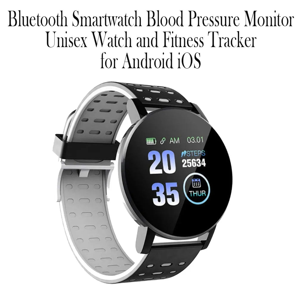 Vibe Geeks Bluetooth Smartwatch Blood Pressure Monitor Unisex and Fitness Tracker- USB Charging-2