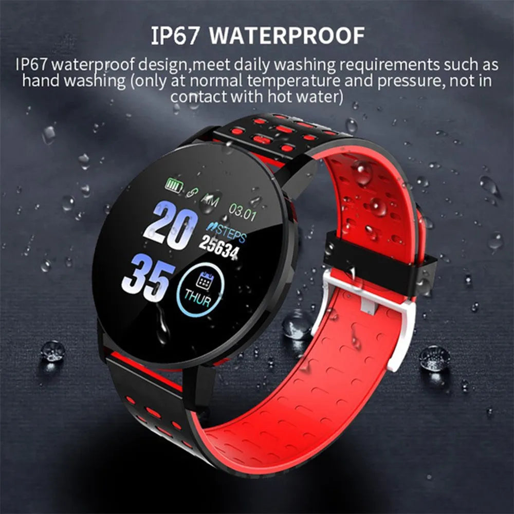 Vibe Geeks Bluetooth Smartwatch Blood Pressure Monitor Unisex and Fitness Tracker- USB Charging-4