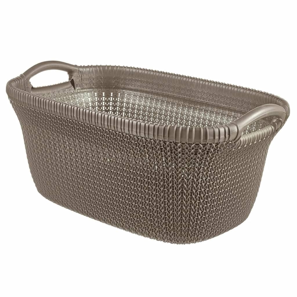 Wasmand Knit 40 L metallic bruin