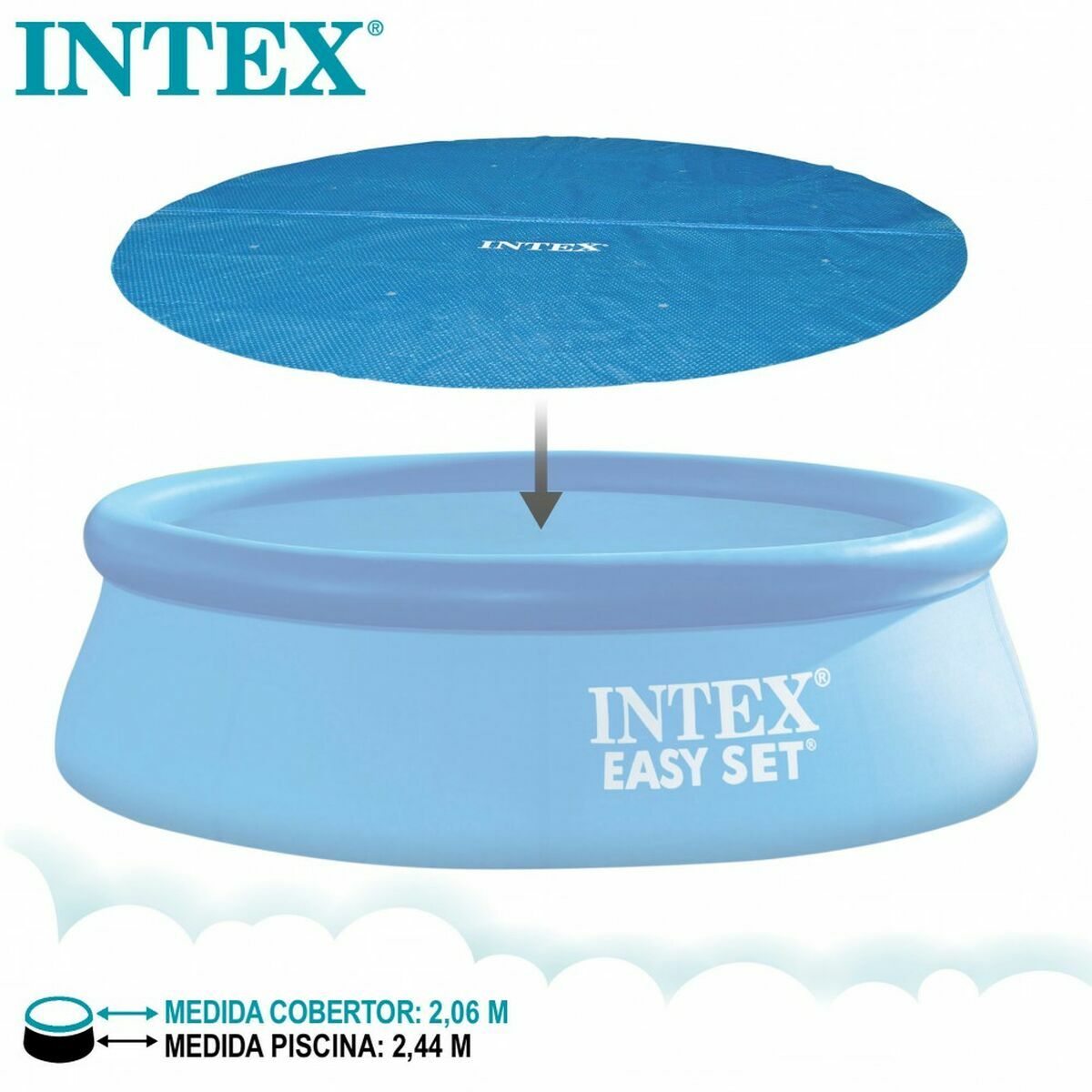 Swimming Pool Cover Colorbaby Solar Circular Ø 244 cm-4