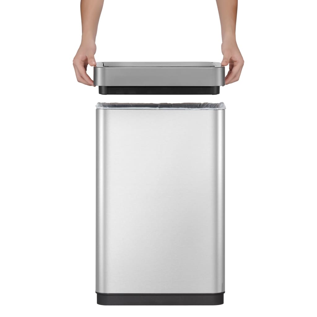 Vuilnisbak met sensor Mirage X 80 L matzilverkleurig
