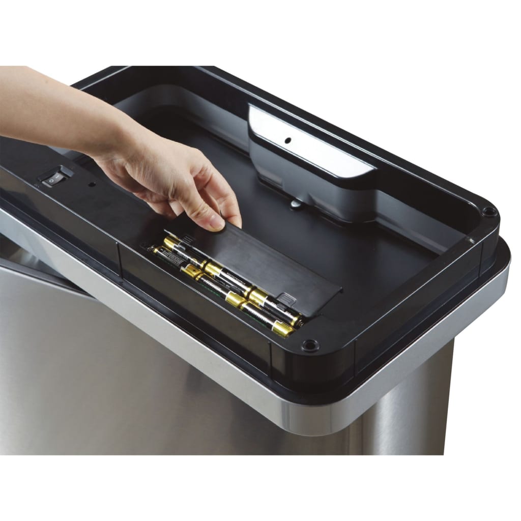Vuilnisbak met sensor Mirage 2x20 L matzilverkleurig