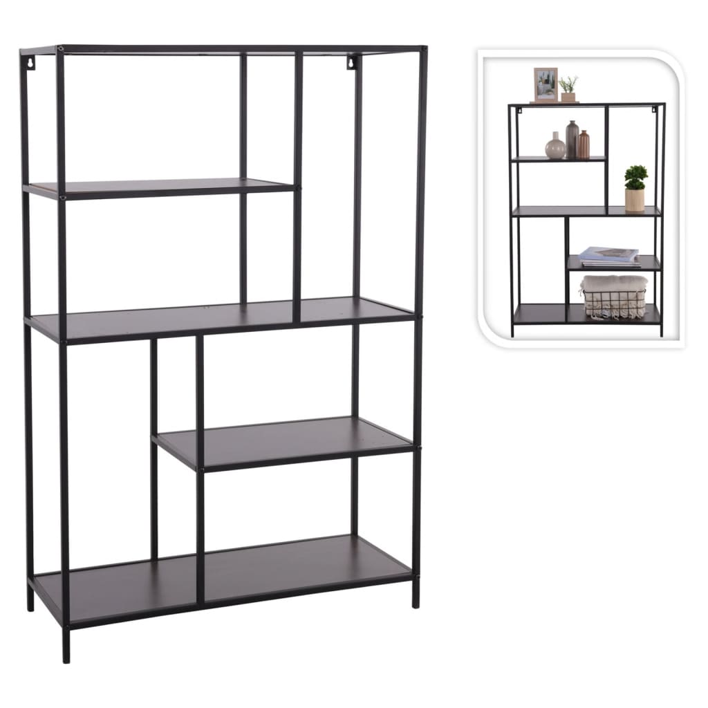 Wandschap 4-laags 76x30x116 cm zwart