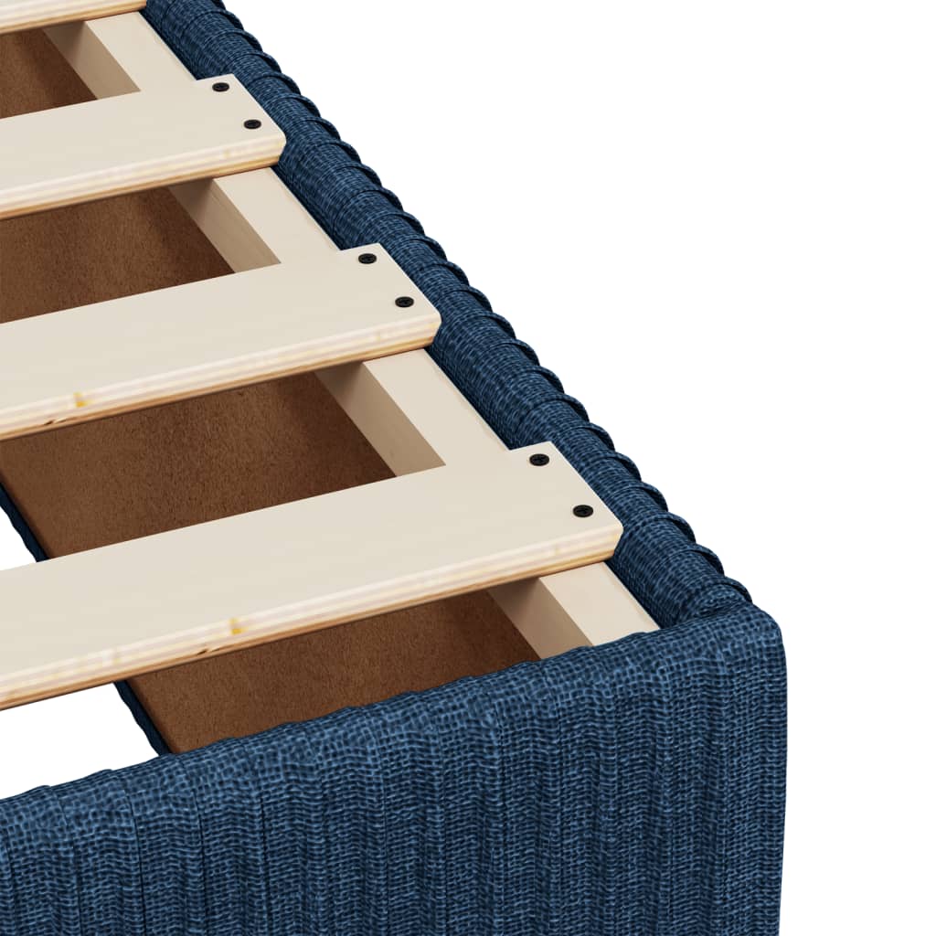 Boxspring met matras stof blauw 140x190 cm