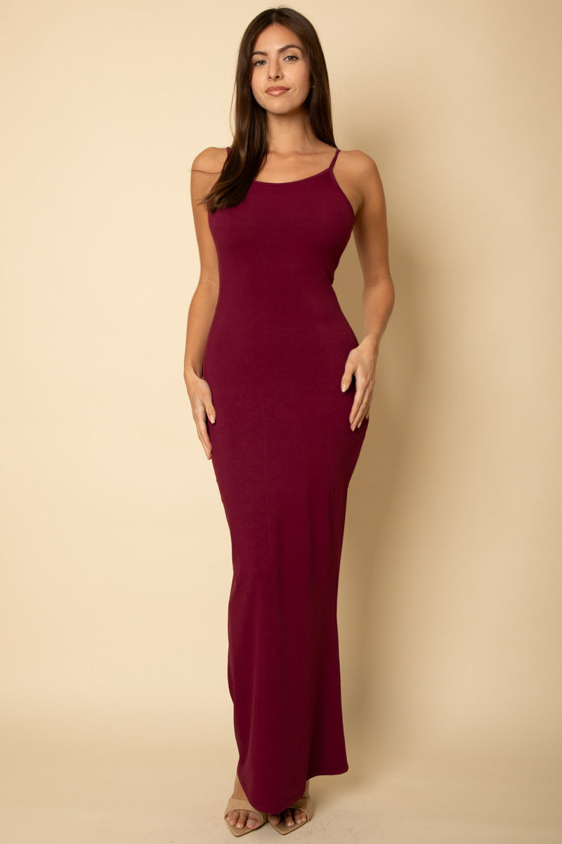 Ribbed Mermaid Hem Camisole Maxi Dress (CAPELLA)-6