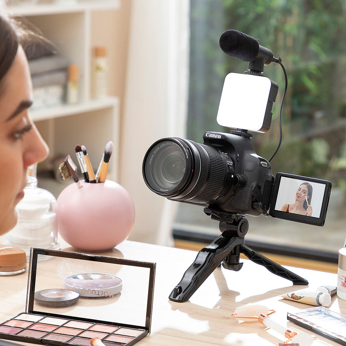 Vlogging Kit with Light, Microphone and Remote Control Plodni InnovaGoods 6 Pieces-15