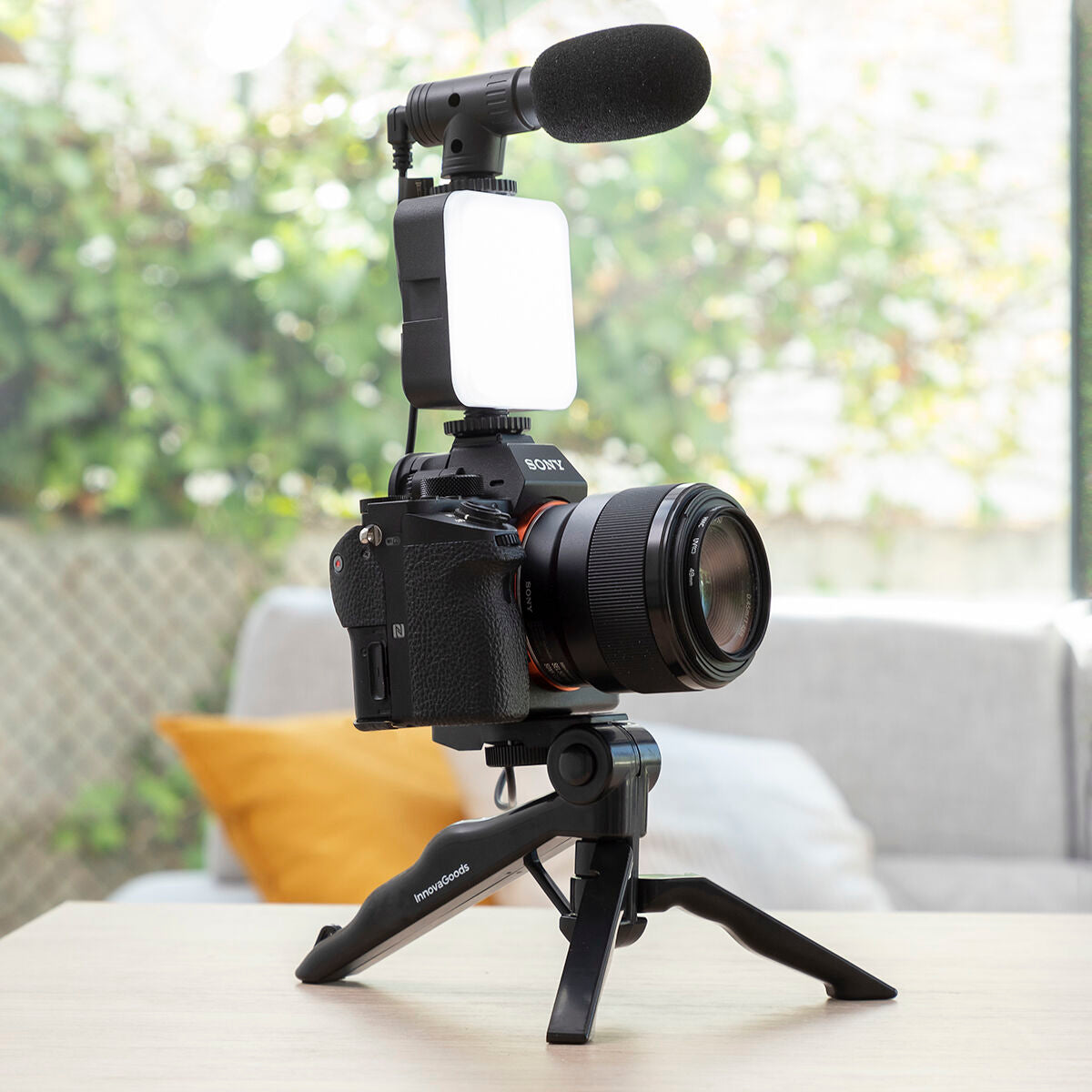 Vlogging Kit with Light, Microphone and Remote Control Plodni InnovaGoods 6 Pieces-9
