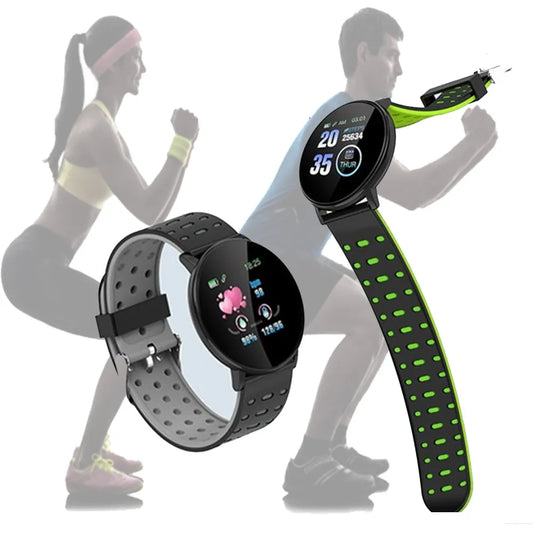 Vibe Geeks Bluetooth Smartwatch Blood Pressure Monitor Unisex and Fitness Tracker- USB Charging-0