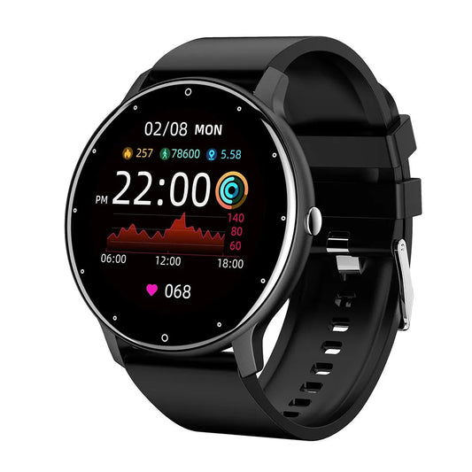Vibe Geeks Full Touch Screen Activity and Health Monitor Smartwatch- Magnetic Charging-0