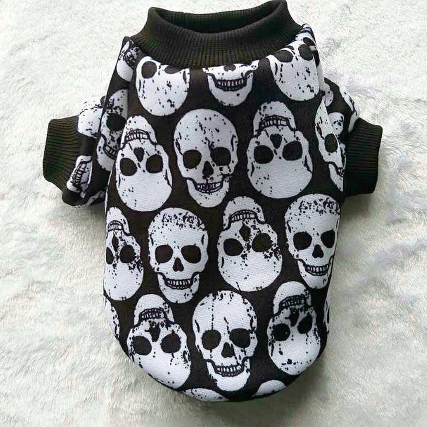 Skull Halloween Pet Clothes: Spooky Ghost Head Vest-9