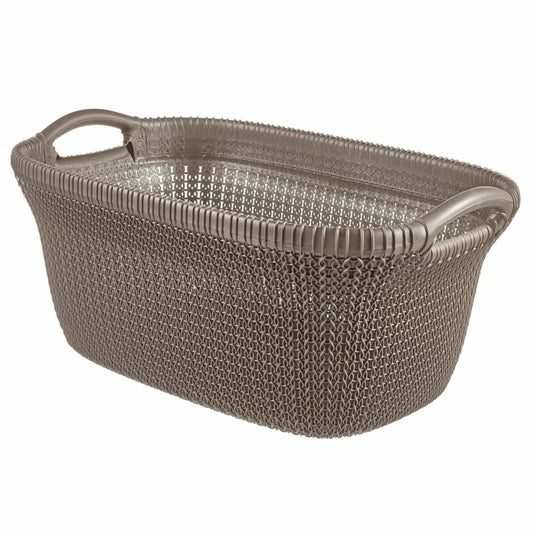 Wasmand Knit 40 L metallic bruin
