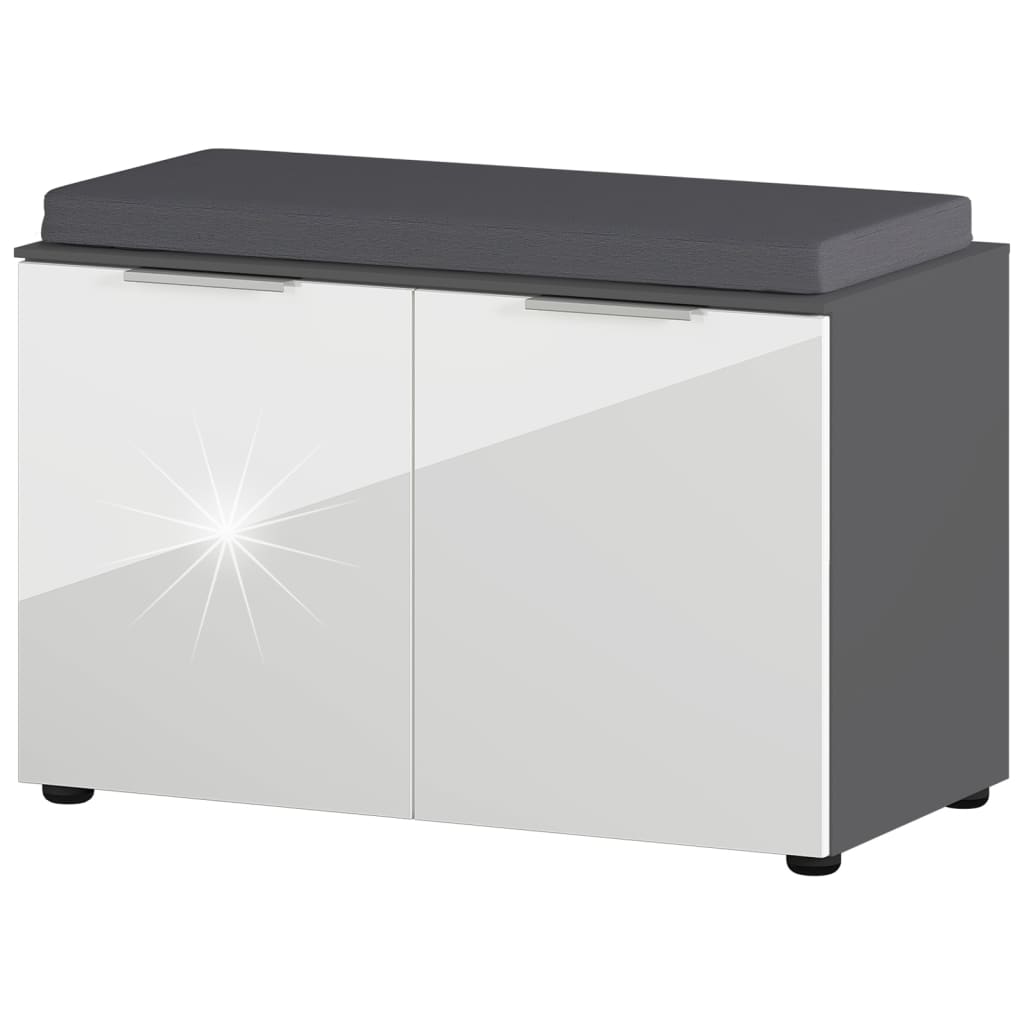 Schoenenbank GW-Rimini 75x40x48 cm grafischkleurig en wit