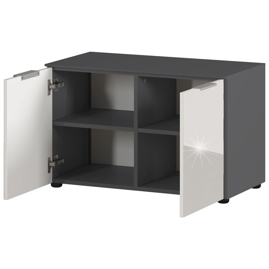 Schoenenbank GW-Rimini 75x40x48 cm grafischkleurig en wit