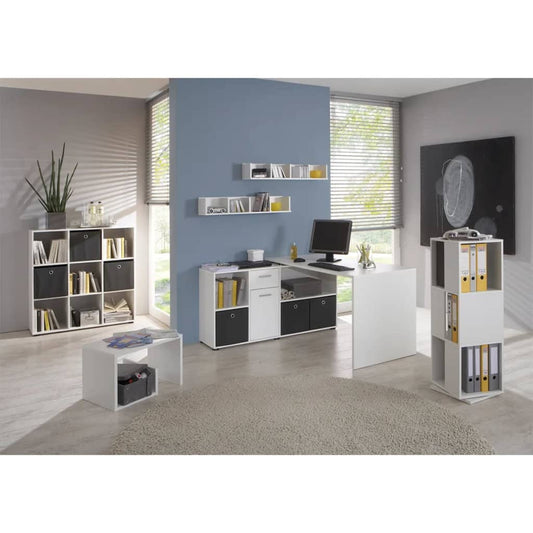 Staande kast met 9 vakken wit