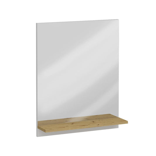 Wandspiegel met schap 54,5x13,5x67,5 cm artisan eiken