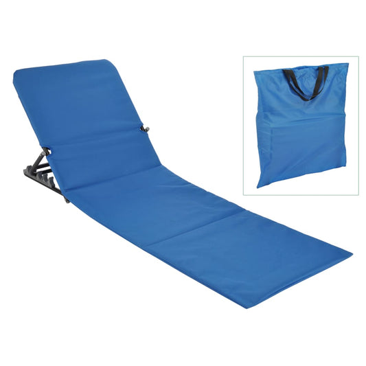 Strandmat stoel opvouwbaar PVC blauw