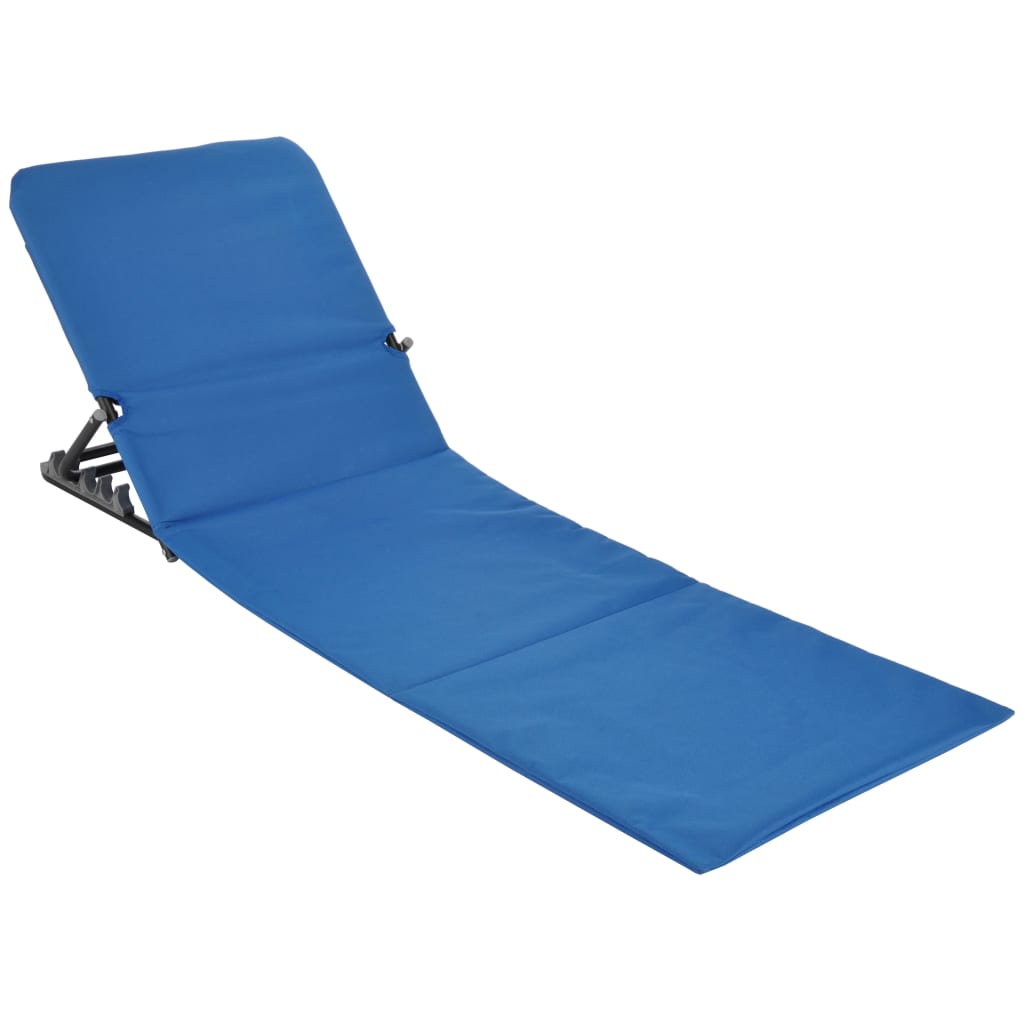 Strandmat stoel opvouwbaar PVC blauw