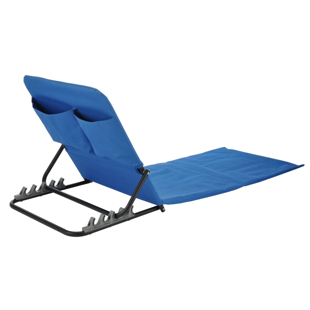 Strandmat stoel opvouwbaar PVC blauw