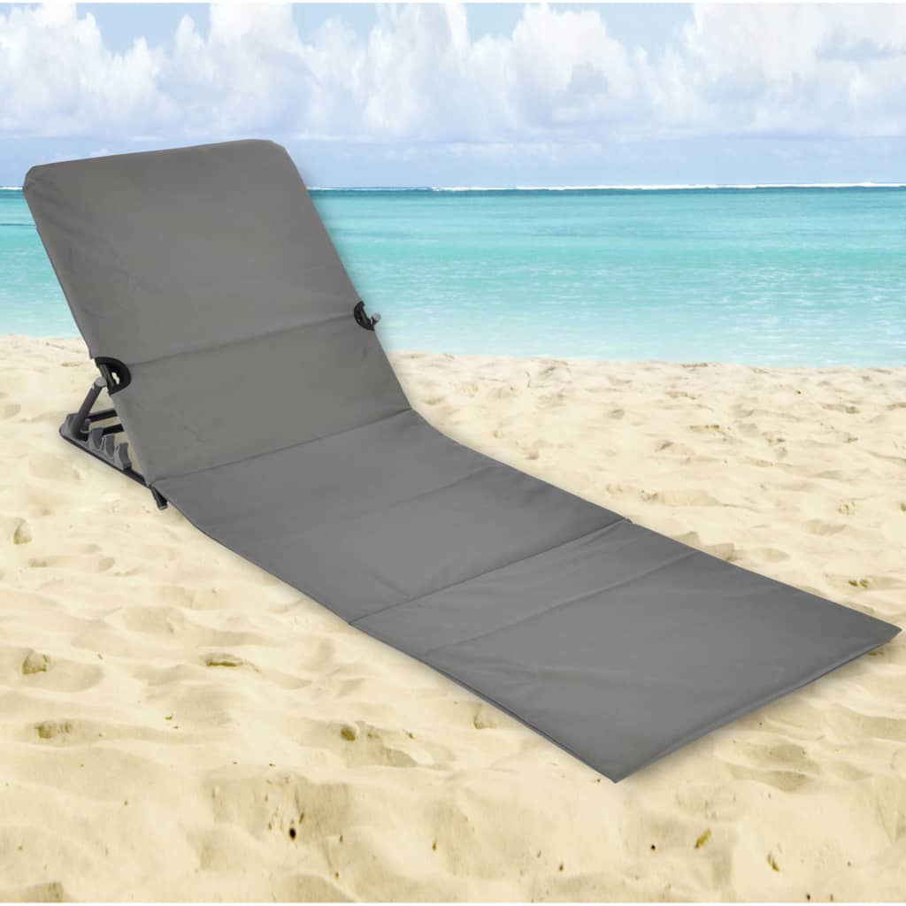 Strandmat stoel opvouwbaar PVC grijs
