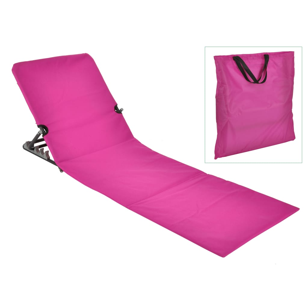 Strandmat stoel opvouwbaar PVC roze