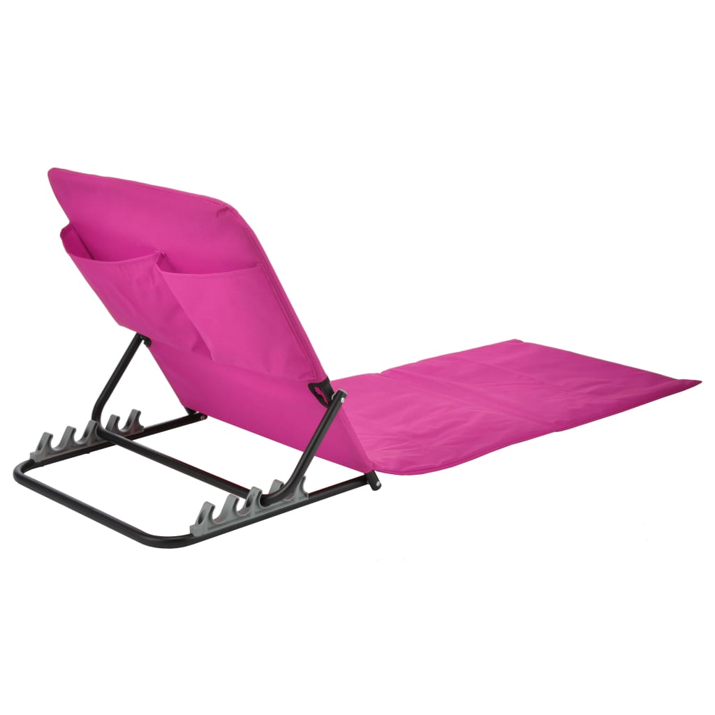 Strandmat stoel opvouwbaar PVC roze