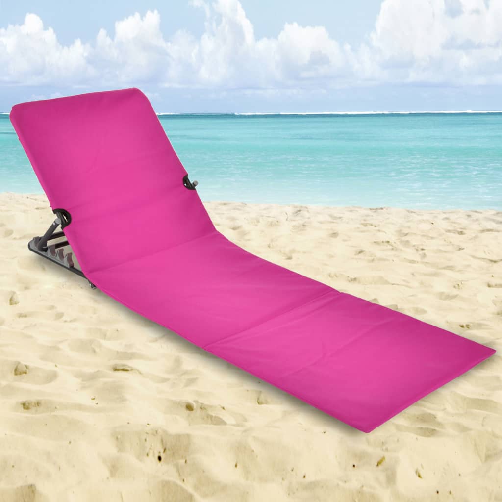 Strandmat stoel opvouwbaar PVC roze