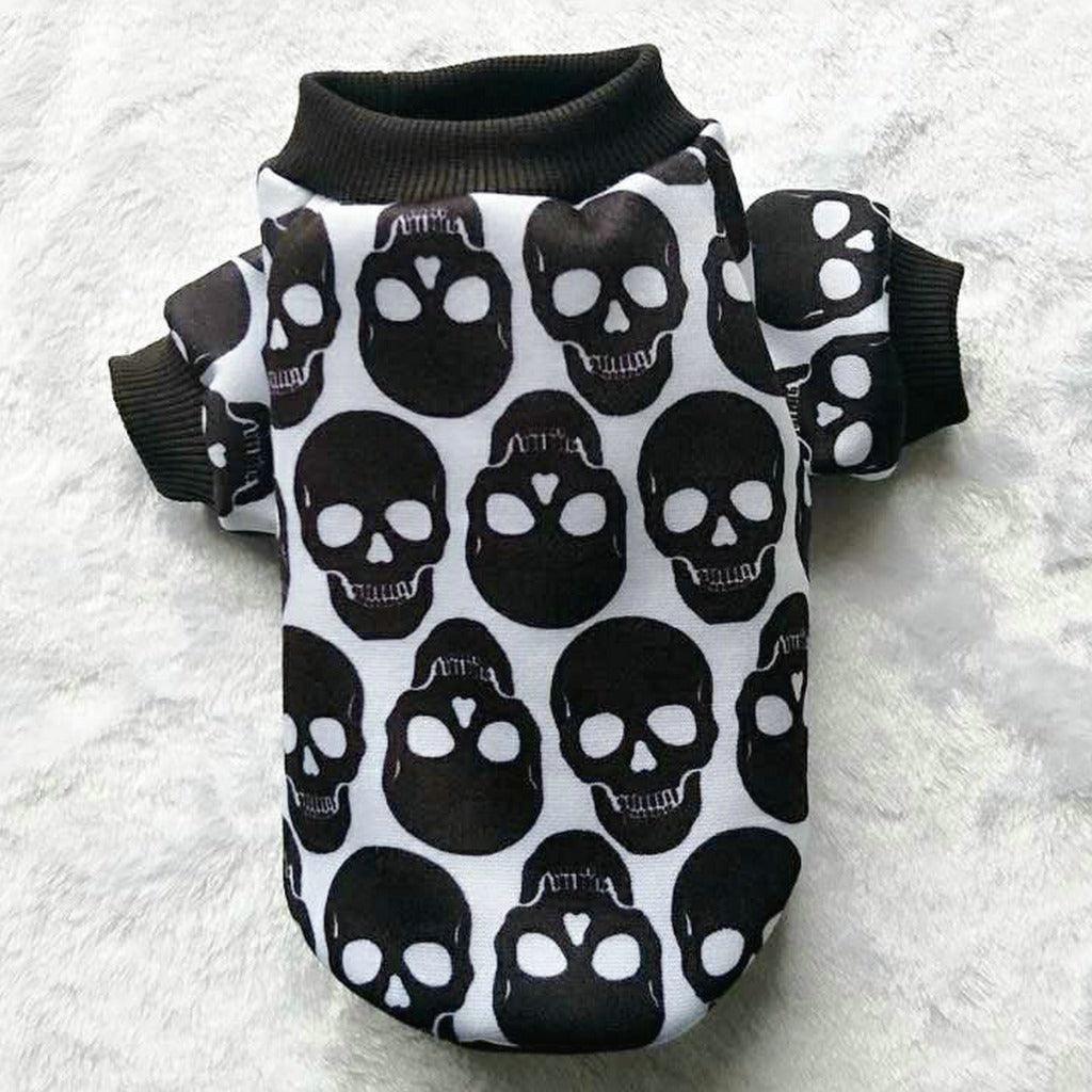 Skull Halloween Pet Clothes: Spooky Ghost Head Vest-2