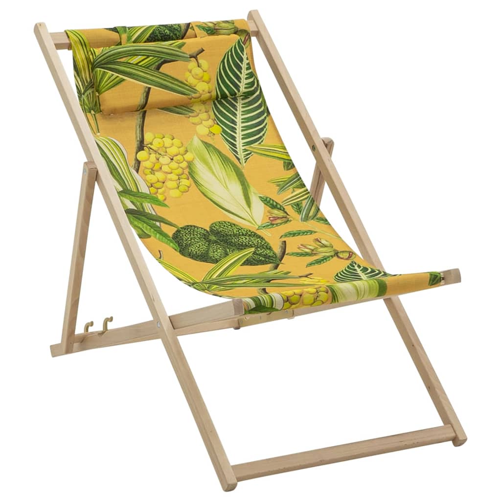 Strandstoel La Grave 55x90x87 cm hout geel