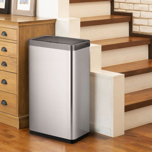 Vuilnisbak met sensor Mirage X 80 L matzilverkleurig