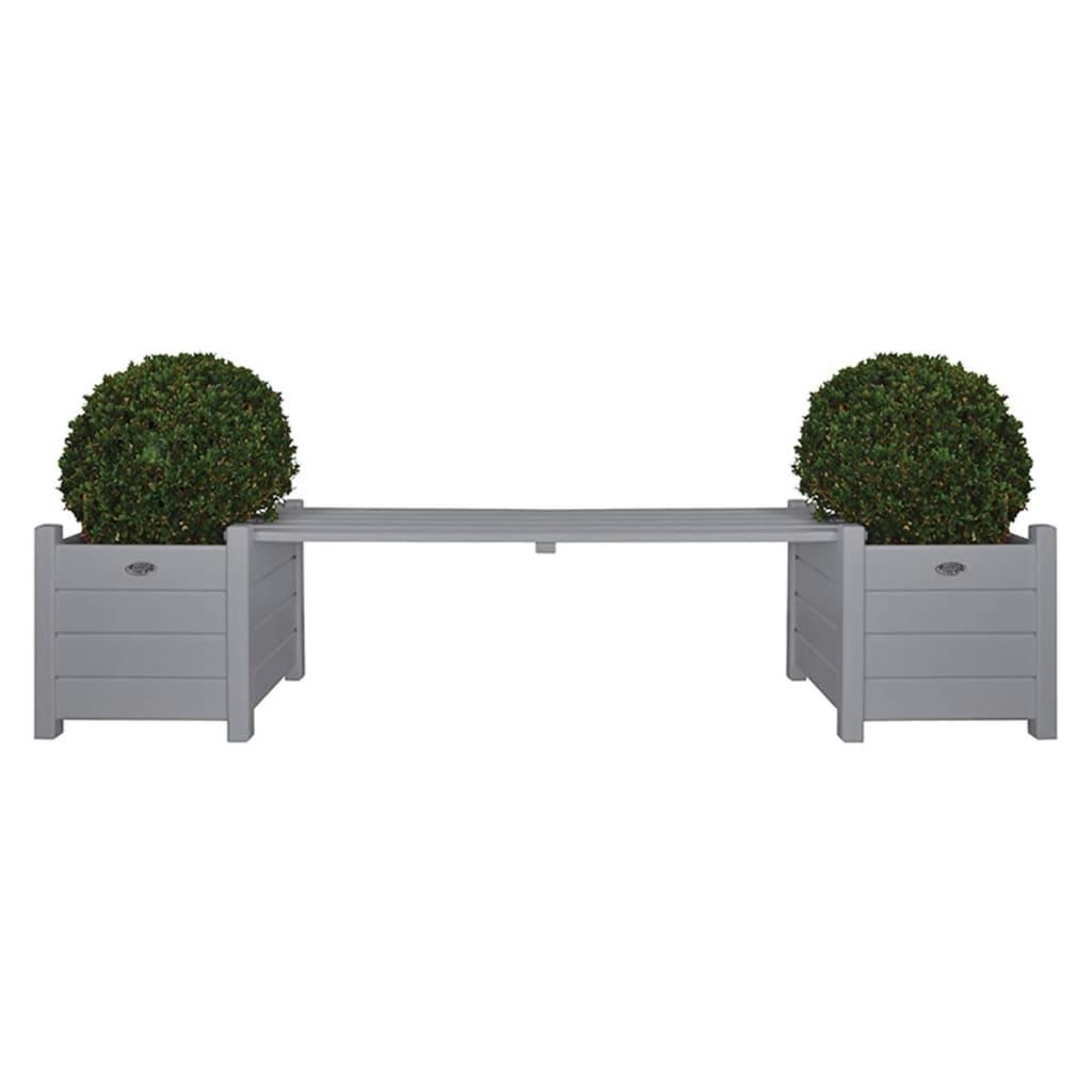 Bank met Plantenbak Grijs CF33G