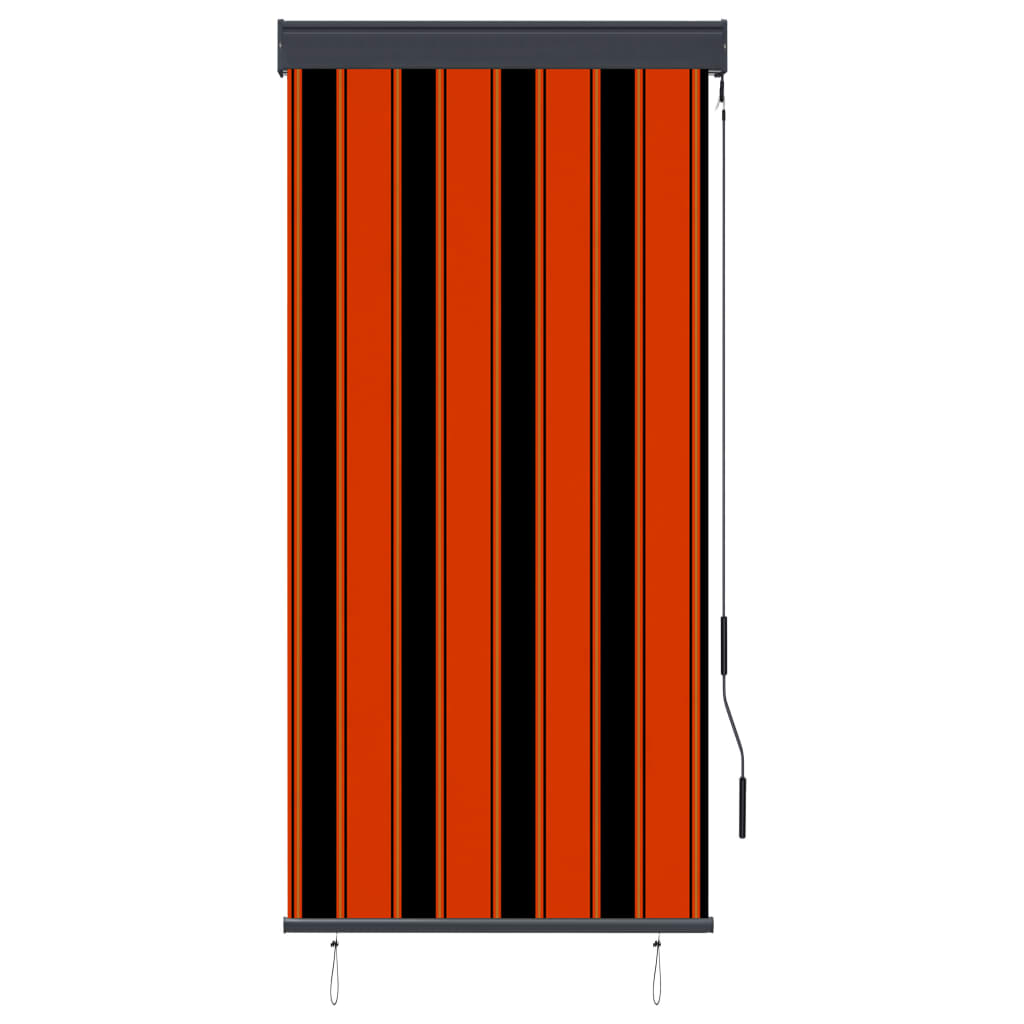 Rolgordijn voor buiten 80x250 cm oranje en bruin