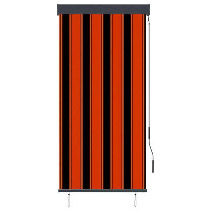 Rolgordijn voor buiten 80x250 cm oranje en bruin