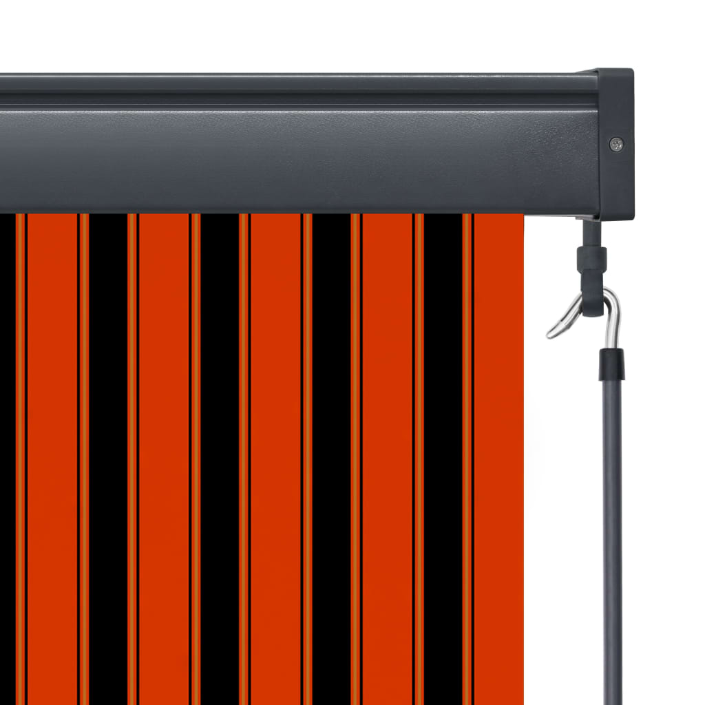 Rolgordijn voor buiten 80x250 cm oranje en bruin