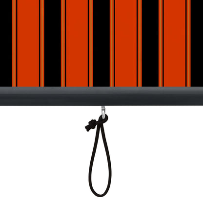 Rolgordijn voor buiten 80x250 cm oranje en bruin
