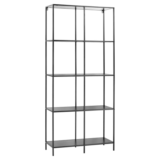 Wandrek 4-laags 78x30x170 cm zwart