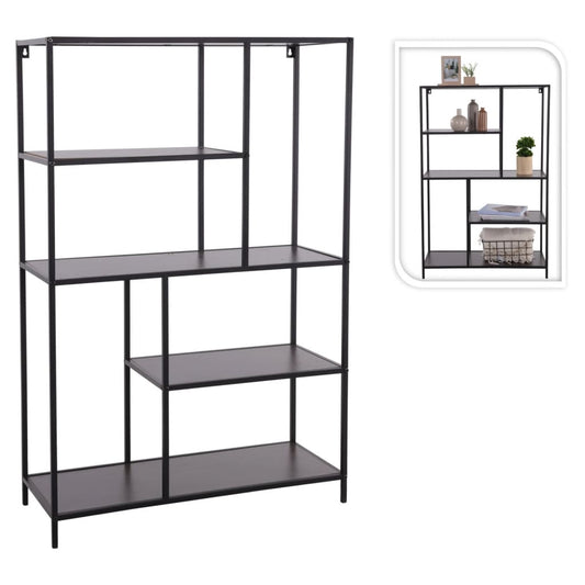 Wandschap 4-laags 76x30x116 cm zwart