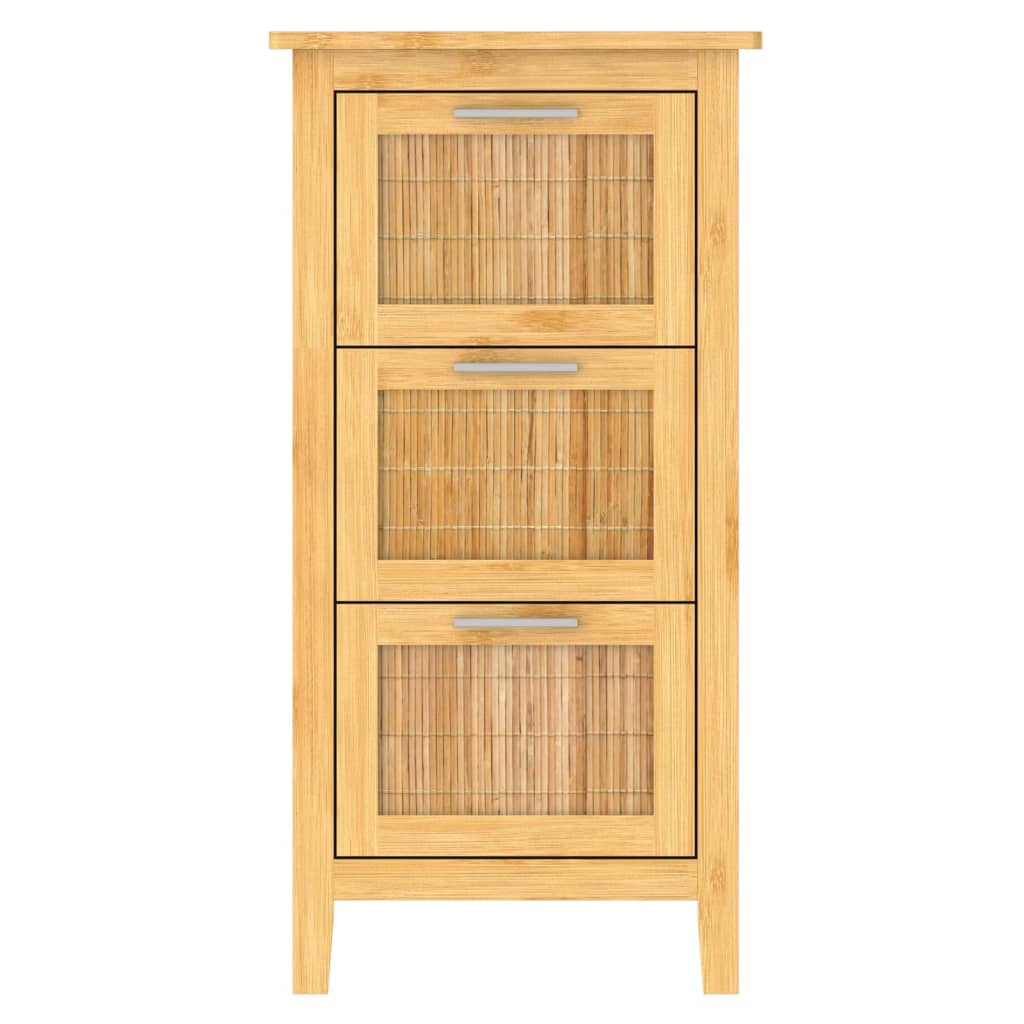 Badkamerkast met 3 lades 30x42x82 cm bamboe