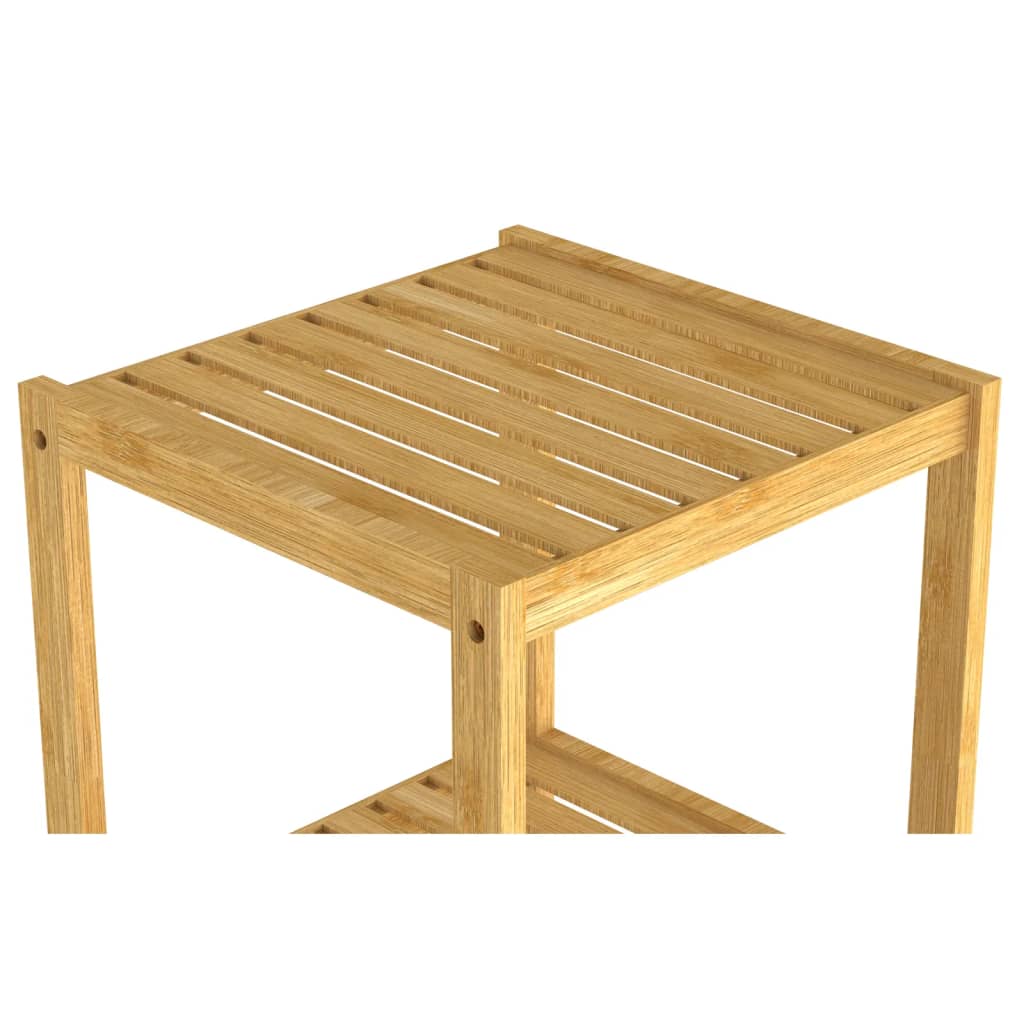 Badkamerrek met 4 schappen 34x33x110 cm bamboe