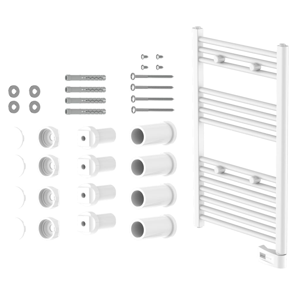 Badkamerradiator met timer 80x50x15 cm wit