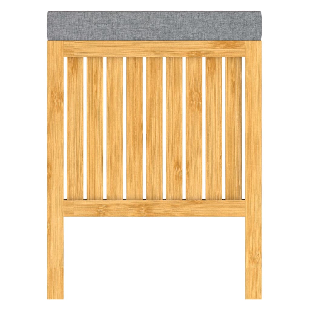2-in-1 Wasmand met zitkussen 39x39x52,5 cm bamboe