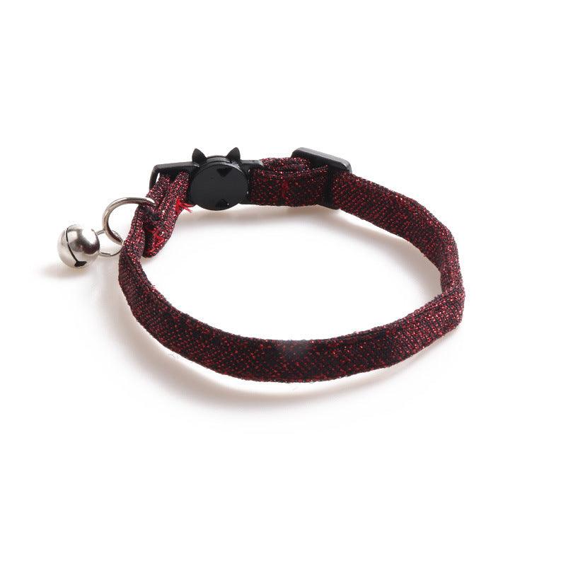 Stylish Cloth Cat Collar - Vibrant And Durable!-2