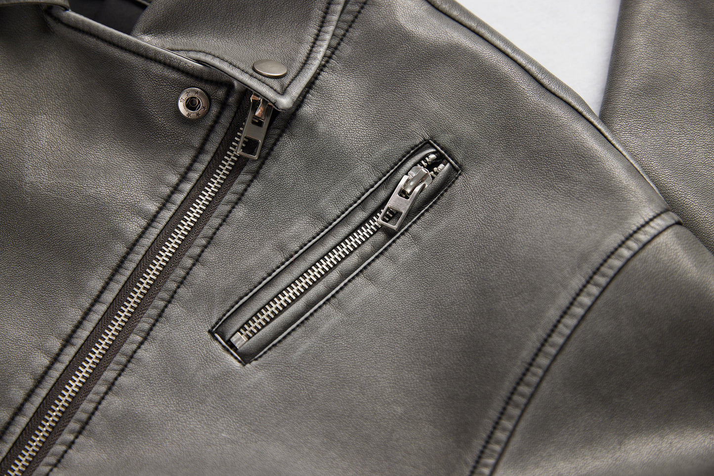 Bikerjacket leatherlook-4