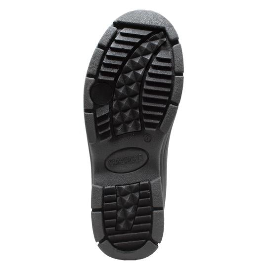 Mens Black Nylon Zipper Winter Leather Boots-1