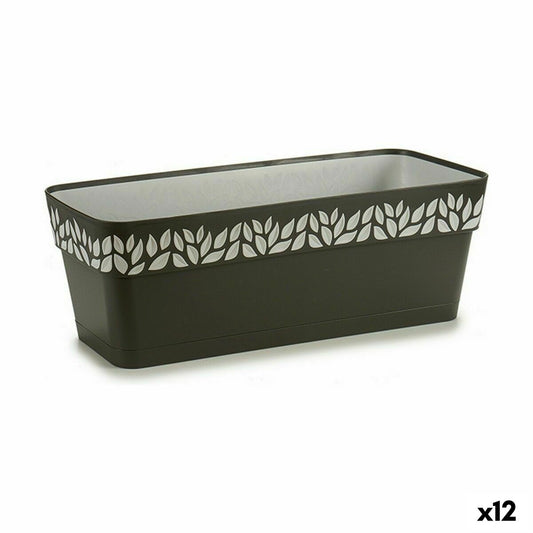 Self-watering planter Stefanplast Cloe Anthracite Plastic 49,5 x 17 x 19 cm (12 Units)-0