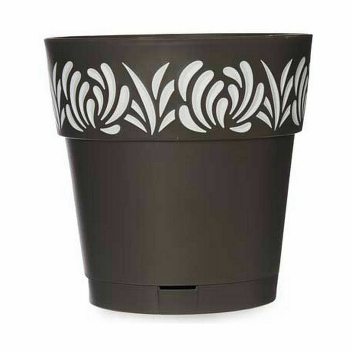 Self-watering flowerpot Stefanplast Gaia Anthracite Plastic 25 x 25 x 25 cm (6 Units)-1