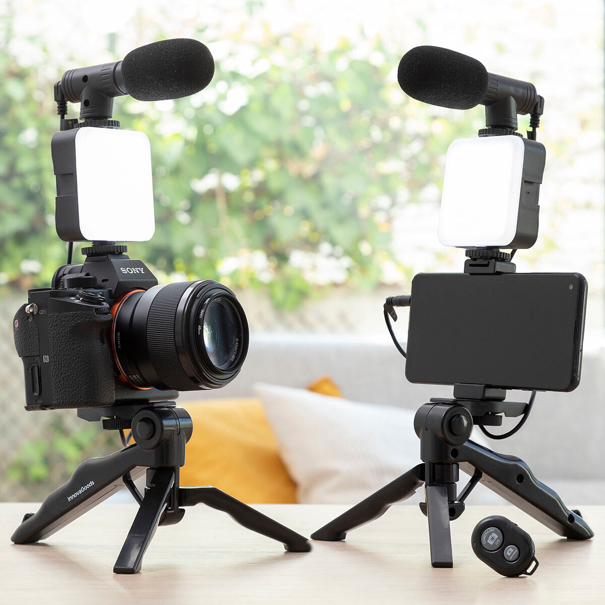 Vlogging Kit with Light, Microphone and Remote Control Plodni InnovaGoods 6 Pieces-13