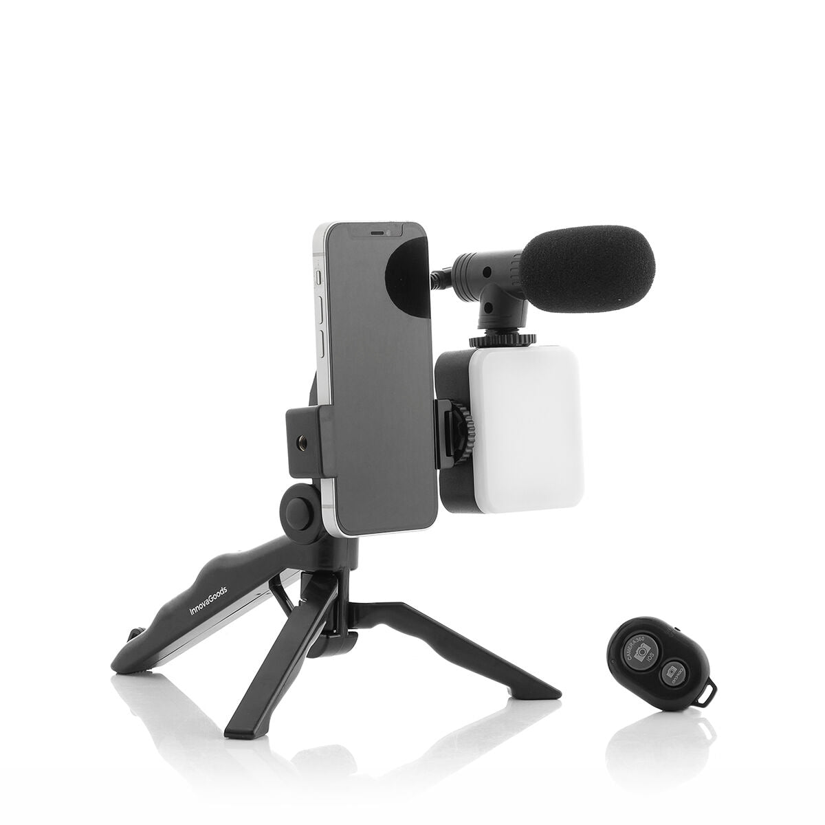 Vlogging Kit with Light, Microphone and Remote Control Plodni InnovaGoods 6 Pieces-4