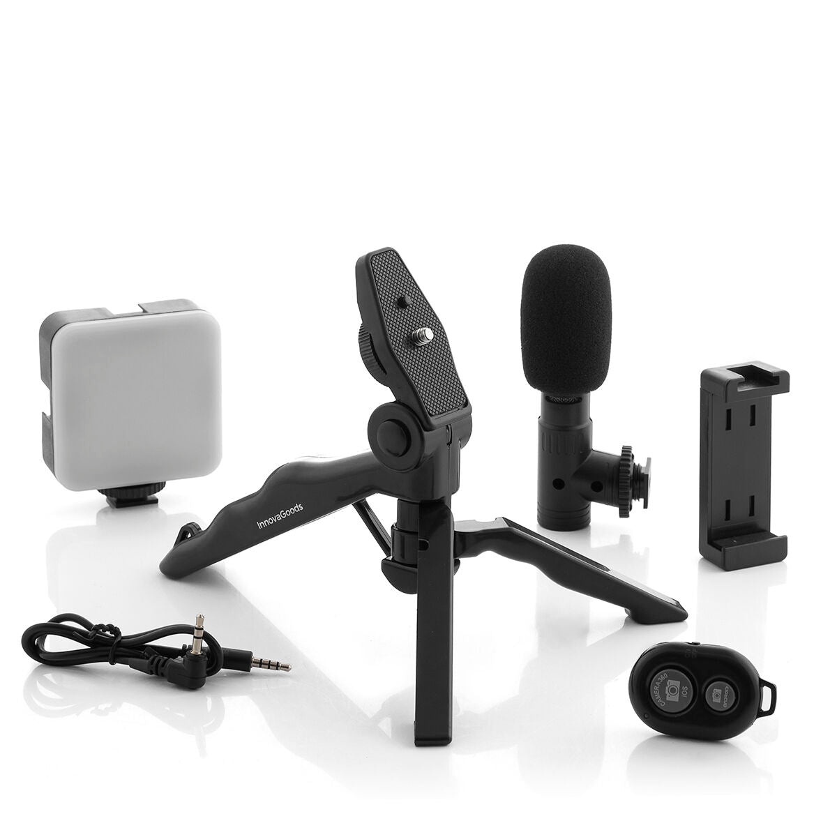 Vlogging Kit with Light, Microphone and Remote Control Plodni InnovaGoods 6 Pieces-2
