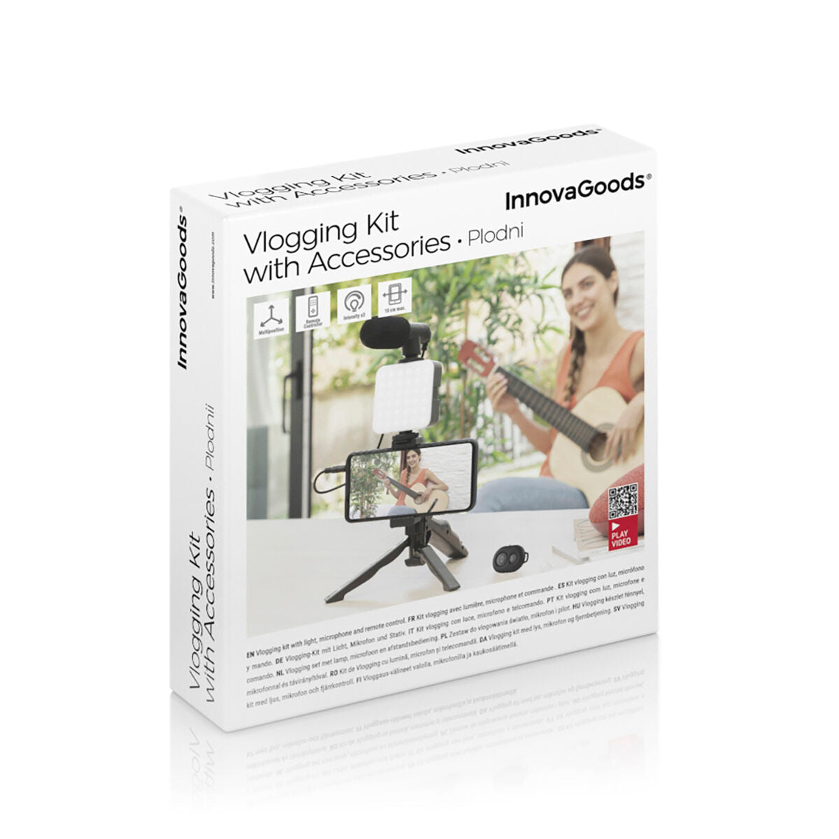 Vlogging Kit with Light, Microphone and Remote Control Plodni InnovaGoods 6 Pieces-1